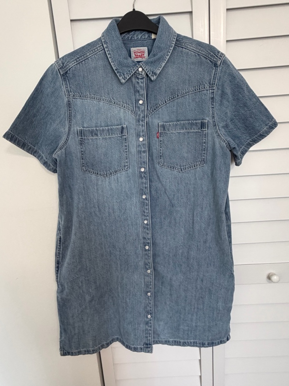 NWT Levi's Light Blue Denim Shirt Dress 100% cotton